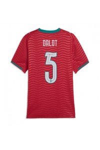 Portugali Diogo Dalot #5 Jalkapallovaatteet Naisten Kotipaita MM-kisat 2026 Lyhythihainen